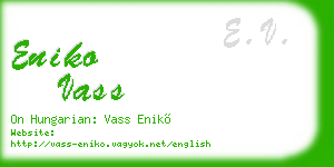 eniko vass business card