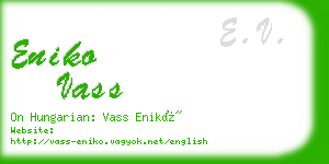 eniko vass business card